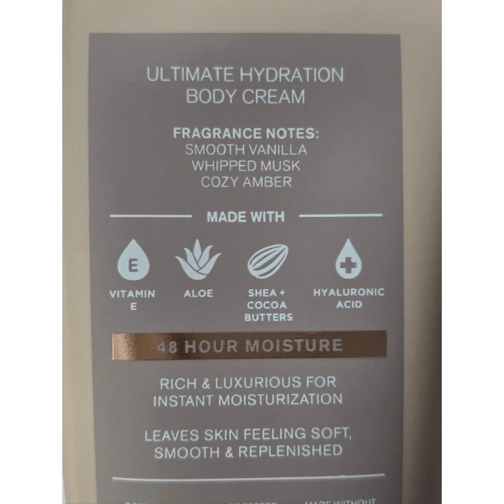 Bath & Body Works Warm Musk Ultimate Hydration Body Cream & Mist 4pc Set NEW